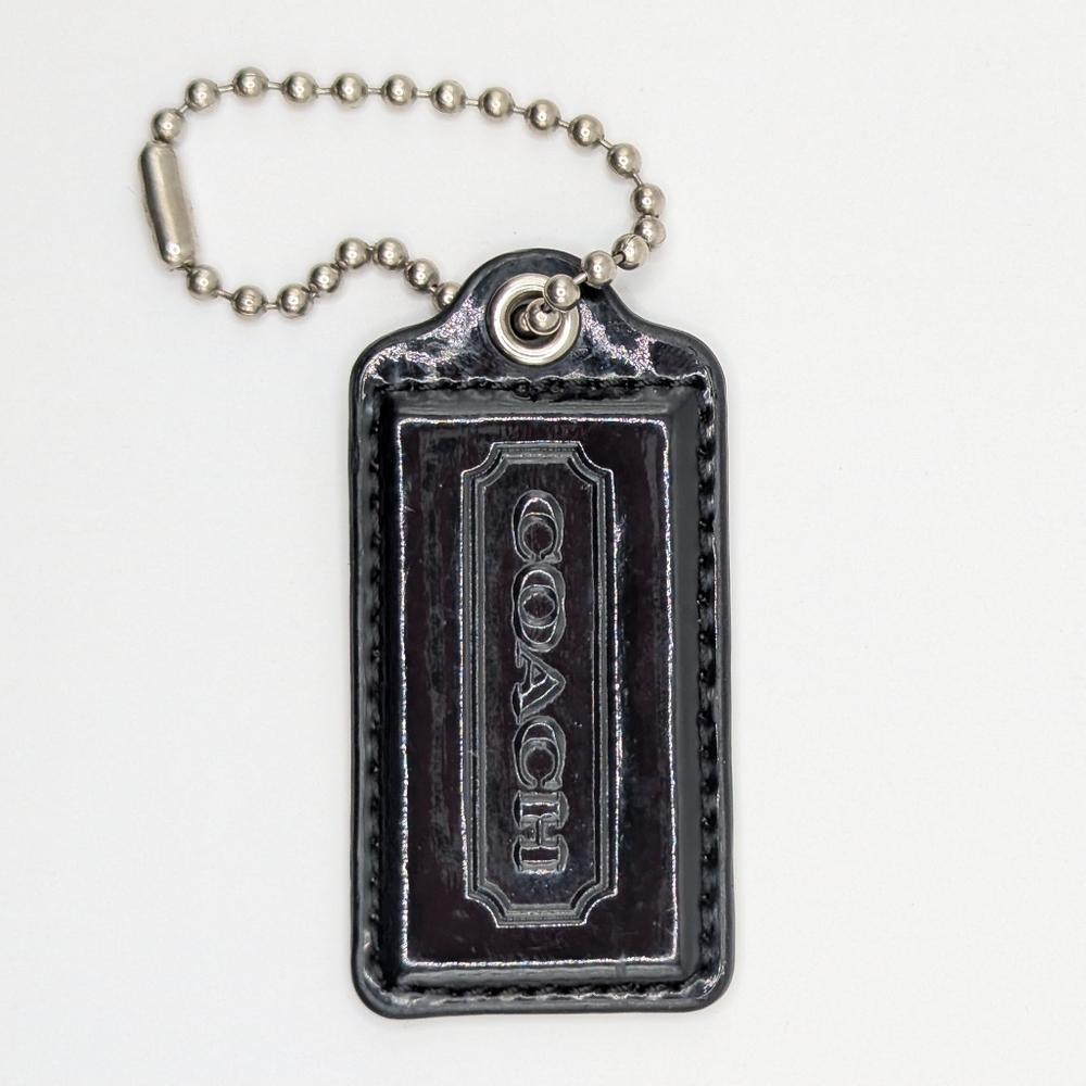 Coach Patent Leather Hang Tag Black - Picture 4 of 6